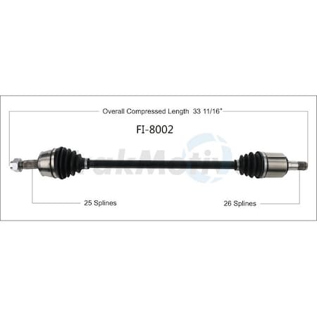 Surtrack Axle Cv Axle Shaft, Fi-8002 FI-8002